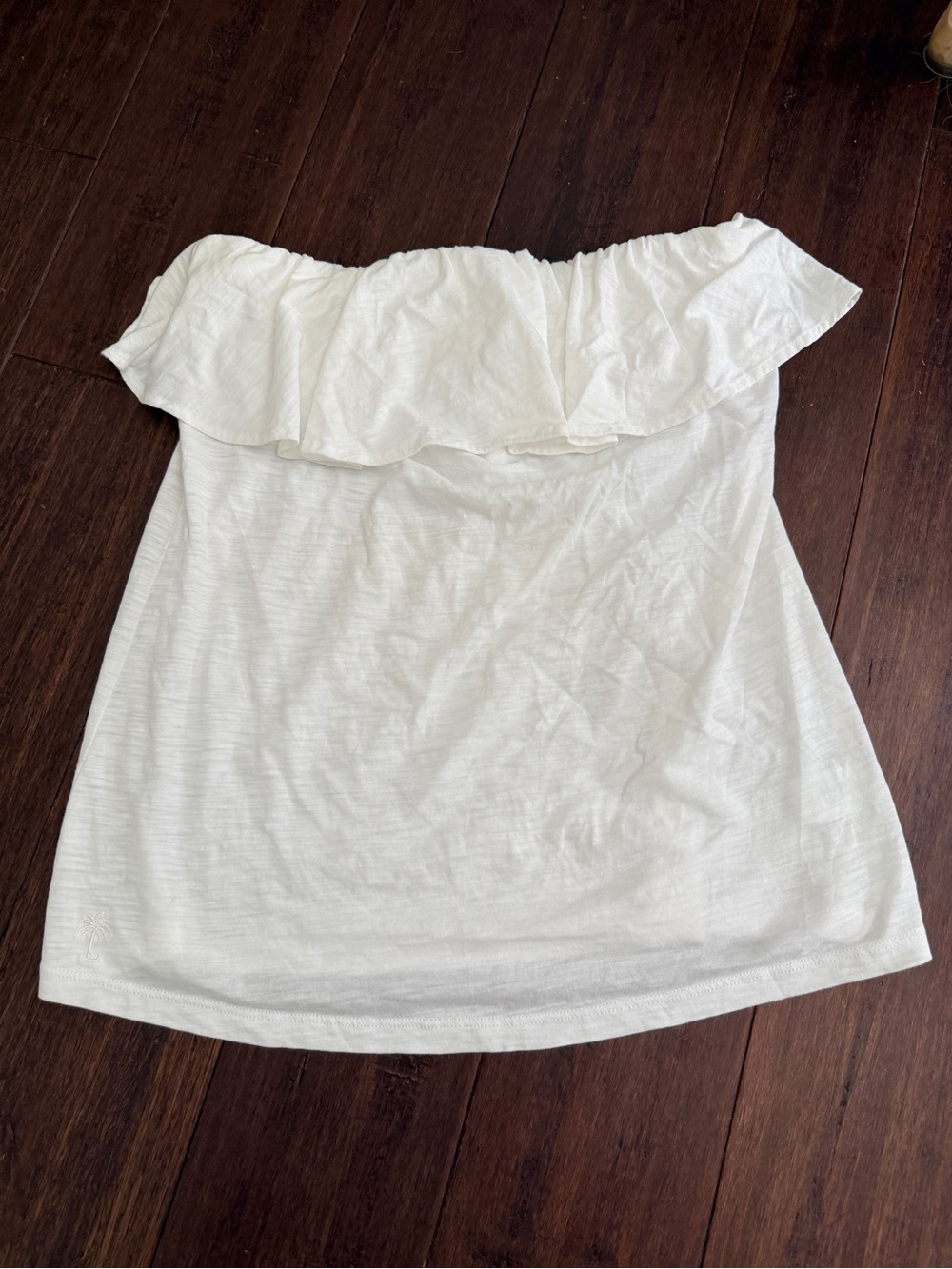 Lilly Pulitzer Ruffle Tube Top White size Large